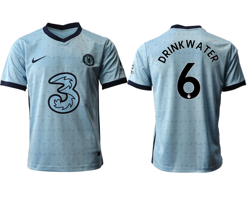 Men 2020-2021 club Chelsea away aaa version #6 Light blue Soccer Jerseys